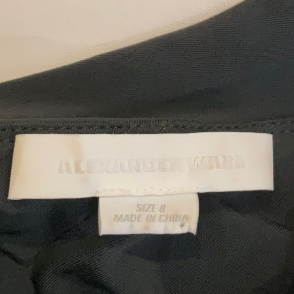 Alexander Wang Draped Ruched One Shoulder Dress Jersey in Black Size 8 - Picture 11 of 14